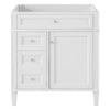 Zake Bathroom Vanity Cabinet with Tip-Out Drawers | White Wood 29"