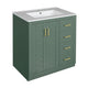 Sarba Bathroom Cabinet Vanity w Ceramic Sink | Gold Metal Green Wood 30"