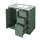 Sarba Bathroom Cabinet Vanity w Ceramic Sink | Gold Metal Green Wood 30"