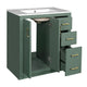 Sarba Bathroom Cabinet Vanity w Ceramic Sink | Gold Metal Green Wood 30"