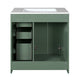 Sarba Bathroom Cabinet Vanity w Ceramic Sink | Gold Metal Green Wood 30"
