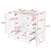 Cullen Ceramic Sink Bathroom Vanity Cabinet | 3 Drawers | Gray Wood 30"