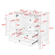 Cullen Ceramic Sink Bathroom Vanity Cabinet | 3 Drawers | Gray Wood 30"