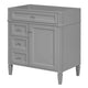 Zake Bathroom Vanity Cabinet with Tip-Out Drawers | Gray Wood 30"