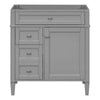 Zake Bathroom Vanity Cabinet with Tip-Out Drawers | Gray Wood 30"