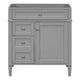 Zake Bathroom Vanity Cabinet with Tip-Out Drawers | Gray Wood 30"