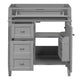 Zake Bathroom Vanity Cabinet with Tip-Out Drawers | Gray Wood 30"
