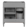 Zake Bathroom Vanity Cabinet with Tip-Out Drawers | Gray Wood 30"