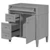 Zake Bathroom Vanity Cabinet with Tip-Out Drawers | Gray Wood 30"