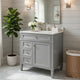 Zake Bathroom Vanity Cabinet with Tip-Out Drawers | Gray Wood 30"