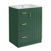 Zelma Modern Vanity | 2 Drawers & Soft-Closing Door | Green Wood 24"