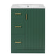 Zelma Modern Vanity | 2 Drawers & Soft-Closing Door | Green Wood 24"