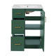 Zelma Modern Vanity | 2 Drawers & Soft-Closing Door | Green Wood 24"