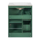 Zelma Modern Vanity | 2 Drawers & Soft-Closing Door | Green Wood 24"
