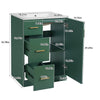 Zelma Modern Vanity | 2 Drawers & Soft-Closing Door | Green Wood 24"