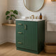 Zelma Modern Vanity | 2 Drawers & Soft-Closing Door | Green Wood 24"