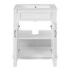 Azra Bathroom Vanity with Ceramic Sink | Soft-Close Doors | White Wood 24"