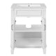 Azra Bathroom Vanity with Ceramic Sink | Soft-Close Doors | White Wood 24"