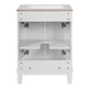 Azra Bathroom Vanity with Ceramic Sink | Soft-Close Doors | White Wood 24"