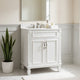 Azra Bathroom Vanity with Ceramic Sink | Soft-Close Doors | White Wood 24"