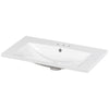June Resin Vanity Top with Integrated Basin & Faucet Holes | White 30"