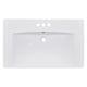 June Resin Vanity Top with Integrated Basin & Faucet Holes | White 30"