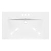 June Resin Vanity Top with Integrated Basin & Faucet Holes | White 30"