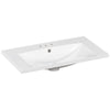 June Resin Vanity Top with Integrated Basin & Faucet Holes | White 30"
