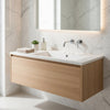 June Resin Vanity Top with Integrated Basin & Faucet Holes | White 30"