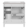 Xolo Bathroom Vanity with 2 Drawers | Ceramic Sink | White Wood 30"