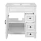 Xolo Bathroom Vanity with 2 Drawers | Ceramic Sink | White Wood 30"