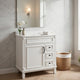 Xolo Bathroom Vanity with 2 Drawers | Ceramic Sink | White Wood 30"
