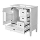 Cullen Bathroom Vanity with Ceramic Sink | 3 Drawers | Gray Wood 30"