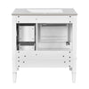 Cullen Bathroom Vanity with Ceramic Sink | 3 Drawers | Gray Wood 30"