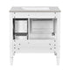 Cullen Bathroom Vanity with Ceramic Sink | 3 Drawers | Gray Wood 30"