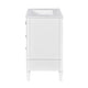 Cullen Bathroom Vanity with Ceramic Sink | 3 Drawers | Gray Wood 30"