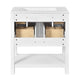 Velly Bathroom Vanity with Ceramic Sink | 5 Drawers & Shelf | White 30"