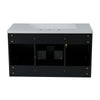 Jayz Floating Vanity with Sink | Gold Accents | Black Textured Wood 36"