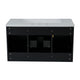 Jayz Floating Vanity with Sink | Gold Accents | Black Textured Wood 36"