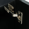 Jayz Floating Vanity with Sink | Gold Accents | Black Textured Wood 36"