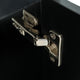 Jayz Floating Vanity with Sink | Gold Accents | Black Textured Wood 36"