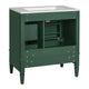 Cullen Bathroom Vanity with Ceramic Sink | 3 Drawers | Green Wood 30"