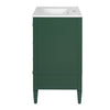 Cullen Bathroom Vanity with Ceramic Sink | 3 Drawers | Green Wood 30"