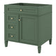 Zake Bathroom Vanity Cabinet with Tip-Out Drawers | Green Wood 30"
