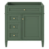 Zake Bathroom Vanity Cabinet with Tip-Out Drawers | Green Wood 30"