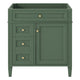Zake Bathroom Vanity Cabinet with Tip-Out Drawers | Green Wood 30"