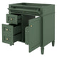 Zake Bathroom Vanity Cabinet with Tip-Out Drawers | Green Wood 30"