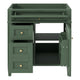 Zake Bathroom Vanity Cabinet with Tip-Out Drawers | Green Wood 30"