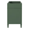 Zake Bathroom Vanity Cabinet with Tip-Out Drawers | Green Wood 30"