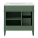 Asher Bathroom Vanity with Ceramic Sink | Smart Storage | Green Wood 30"